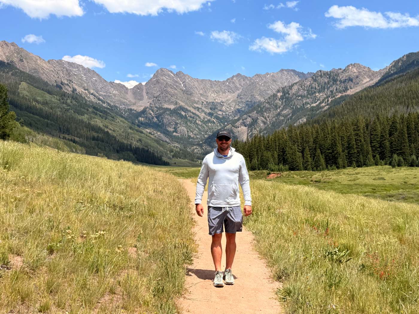 On a trail in a Colorado mountain valley